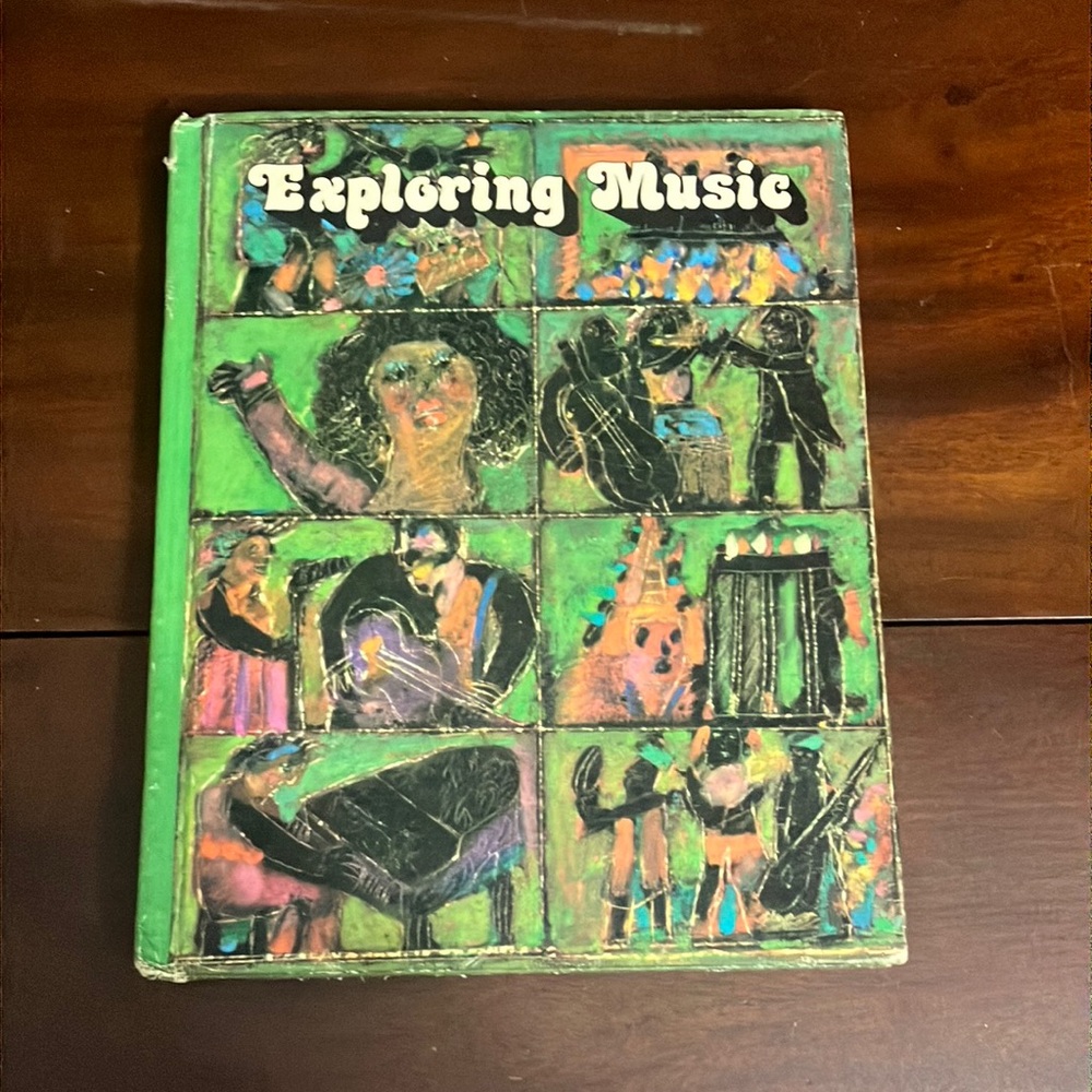 Vintage 1975 Exploring Music Textbook Hardcover Book